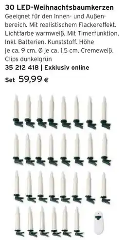 Tchibo Eduscho 30 LED-Weihnachtsbaumkerzen Angebot