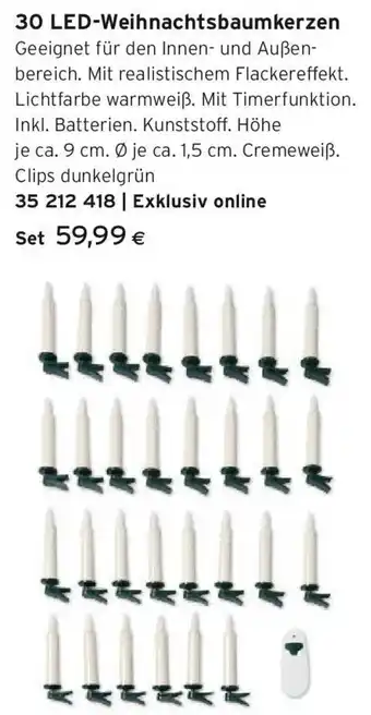 Tchibo Eduscho 30 LED-Weihnachtsbaumkerzen Angebot