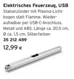 Tchibo Eduscho Elektrisches Feuerzeug USB Angebot