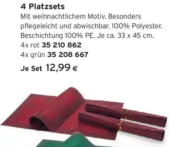 Tchibo Eduscho 4 Platzsets Angebot