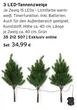 Tchibo Eduscho 3 LED-Tannenzweige Angebot