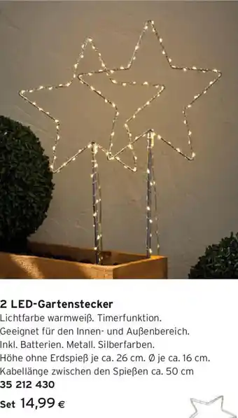 Tchibo Eduscho 2 LED-Gartenstecker Angebot