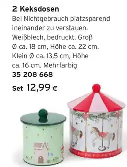 Tchibo Eduscho 2 Keksdosen Angebot