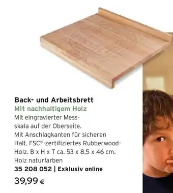 Tchibo Eduscho Back- und Arbeitsbrett Angebot