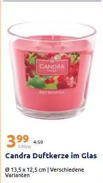 Action Candra Duftkerze im Glas Angebot