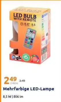 Action Mehrfarbige LED-Lampe Angebot