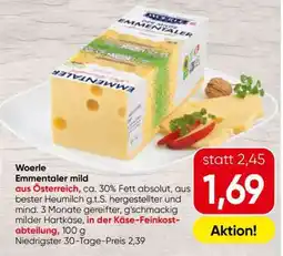 Spar Woerle Emmentaler mild Angebot