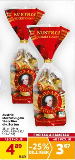 Billa Austria Mozartkugeln 14er/16er Angebot