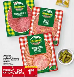 Billa Wiesbauer Bergsteiger, Käsewurst gebraten, Polnische Spezial od. Beskada Angebot