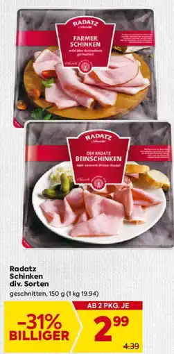 Billa Radatz Schinken Angebot