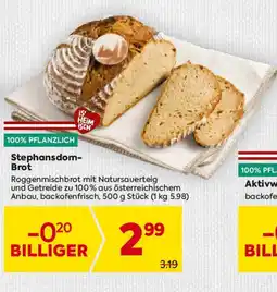 Billa Stephansdom- Brot Angebot