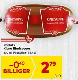 Billa Radatz Klare Rindsuppe Angebot