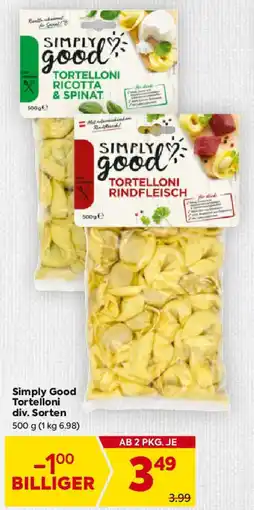 Billa Simply Good Tortelloni Angebot