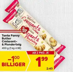 Billa Tante Fanny Croissant & Butter Croissant- & Plunderteig Angebot