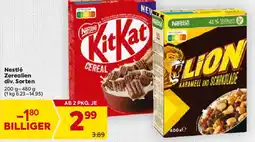 Billa Nestlé Zerealien Angebot