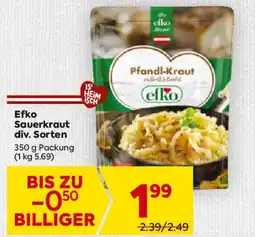 Billa Efko Sauerkraut Angebot