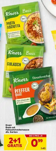 Billa Knorr Basis od. Feinschmeckersauce Angebot