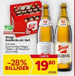 Billa Stiegl Goldbräu od. Hell Angebot