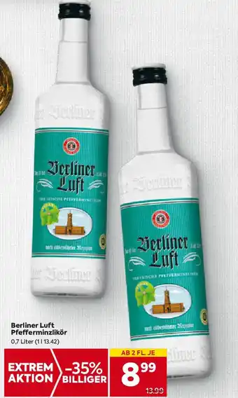 Billa Berliner Luft Pfefferminzlikör Angebot