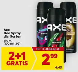 Billa Axe Deo Spray Angebot