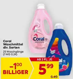 Billa Coral Waschmittel Angebot