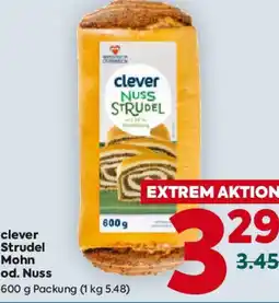 Billa clever Strudel Mohn od. Nuss Angebot