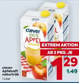Billa clever Apfelsaft naturtrüb Angebot