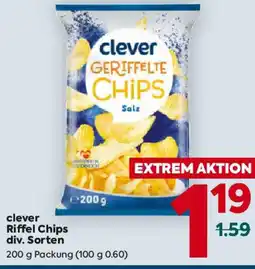 Billa clever Riffel Chips Angebot