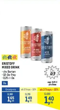 Metro Eristoff mixed drink Angebot