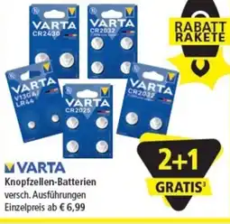 Pagro Diskont VARTA Knopfzellen-Batterien Angebot
