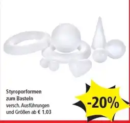 Pagro Diskont Styroporformen zum Basteln Angebot