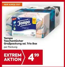 Billa Tempo Taschentücher Großpackung od. Trio Box Angebot