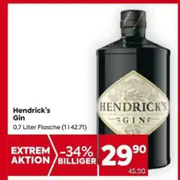 Billa Hendrick‘s Gin Angebot