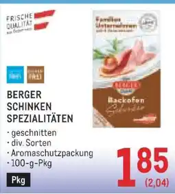Metro BERGER SCHINKEN SPEZIALITÄTEN Angebot
