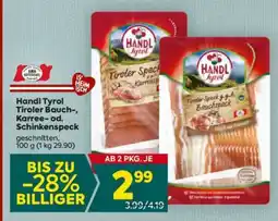 Billa Handl Tyrol Tiroler Bauch-, Karree- od. Schinkenspeck Angebot