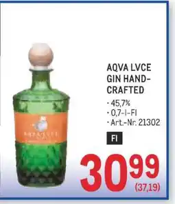 Metro AQVA LVCE GIN HAND-CRAFTED Angebot