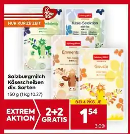 Billa Salzburgmilch Käsescheiben div. Sorten Angebot