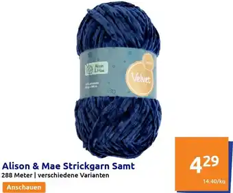 Action Alison & Mae Strickgarn Samt Angebot