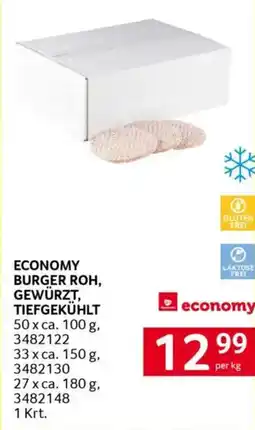 Transgourmet Economy burger roh, gewürzt, tiefgekühlt Angebot