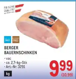 Metro Berger Bauernschinken Angebot