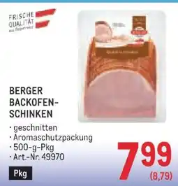 Metro BERGER BACKOFEN-SCHINKEN Angebot