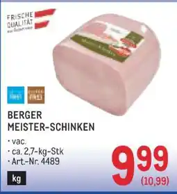 Metro Berger Meister-Schinken Angebot