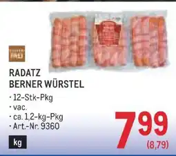 Metro Radatz Berner-Würstel Angebot