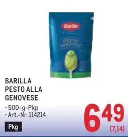 Metro BARILLA PESTO ALLA GENOVESE Angebot