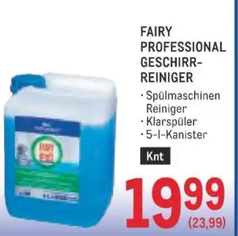 Metro FAIRY PROFESSIONAL GESCHIRR-REINIGER Angebot