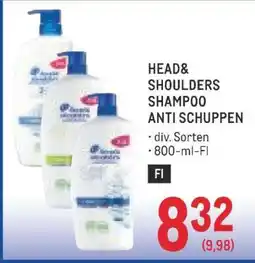 Metro HEAD& SHOULDERS SHAMPOO ANTI SCHUPPEN Angebot