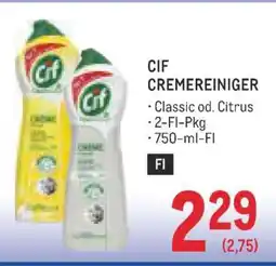 Metro CIF CREMEREINIGER Angebot