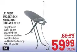 Metro LEIFHEIT BÜGELTISCH AIR BOARD M BLACK PLUS Angebot