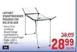 Metro LEIFHEIT STANDTROCKNER PEGASUS 150 SOLID BLACK Angebot