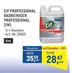 Metro CIF PROFESSIONAL BADREINIGER PROFESSIONAL 2IN1 Angebot